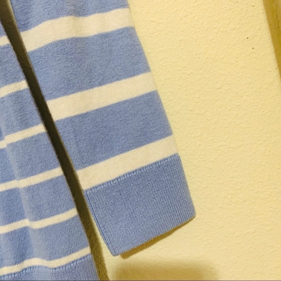 GAP Silk blue stripe nautica academy long cardigan preppy luxury womens S pocket - Picture 7 of 10